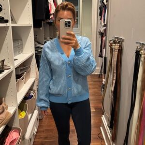 G by Giuliana two tone sweater knit cardigan